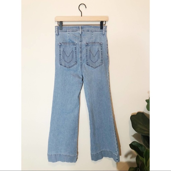 MUMU Blue Cropped Farrah Trouser retro high waist - Picture 8 of 12